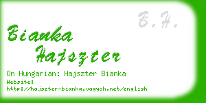 bianka hajszter business card
